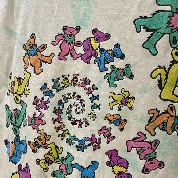 Grateful Dead X Doe Tee Dancing Bears Swirl Tie-Dye Unisex Size Large - Picture 3 of 6